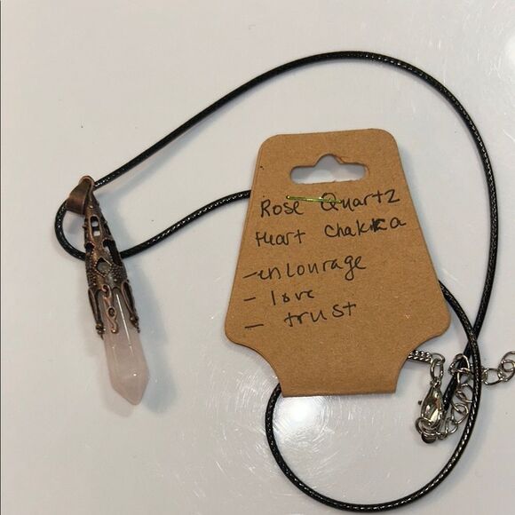 Rose Quartz Pendant Necklace - Picture 1 of 1